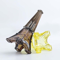 Botol Parfum Menara Besi Warna-warni Transparan Kosong 30ml Botol Kaca Isi Ulang dengan Semprotan dan Tutup Ulir CN