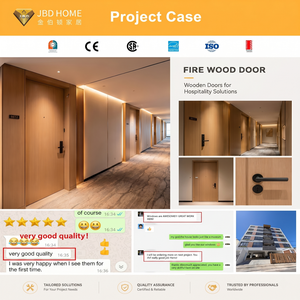 Puerta de Madera con Certificación <span class=keywords><strong>UL</strong></span>, Resistente al Fuego por 90 Minutos, para Habitaciones de Hotel, con Cerradura Inteligente y Marco Sellado Contra Humo - Product Image 5