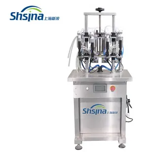 Full Pneumatic Driven Semi-Automatic 4 Nozzles Vacuum Perfume Filling Machine