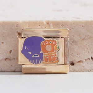 Abalorios al por mayor a granel de acero inoxidable que no se deslustran, chapados en plata de 18k, con personajes de dibujos animados, para pulseras de dijes italianos - Product Image 3