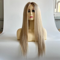 Système capillaire complet personnalisé en dentelle avec PU, perruque médicale à cheveux longs