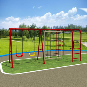 Ensemble de balançoires multifonctionnelles d'extérieur pour aire de jeux familiale - Équipement de jeu d'<span class=keywords><strong>escalade</strong></span> et d'expansion pour enfants - Product Image 2