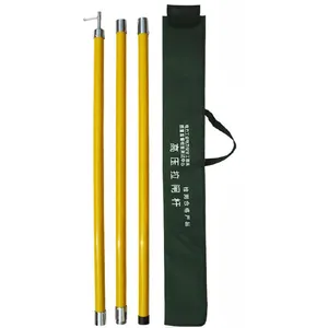 Cheap price high voltage sections Telescoping Fiberglass Telescopic Hot Stick earth rod earthing safety kits