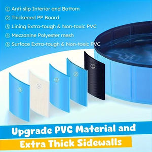Piscina de Plástico para Cães em Promoção, 120cm, Portátil e Dobrável, Piscina para Crianças, Banheira para Banho - Product Image 3