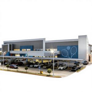 Casa de Campo Prefabricada de Acero con Estructura en H para Cancha de Tenis de Lujo, Sin Columnas, con Superficie Galvanizada, Vida Útil de 50 Años para Proyectos Municipales - Product Image 1