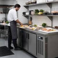 Plan de travail de congélation en acier inoxydable OEM, personnalisable pour hôtels, restaurants et cafés