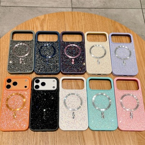 เคสโทรศัพท์มีแม่เหล็กกลิตเตอร์แบบบางหรูหราออกแบบได้ตามต้องการสำหรับ iPhone 17 AIR PRO MAX girly Bling INS - Product Image 1