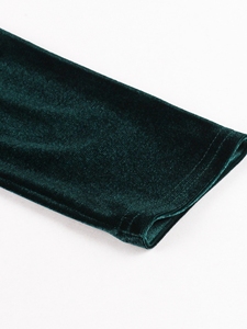 Váy maxi in họa tiết, tay dài, kiểu dáng gợi cảm, dây đeo vai, chất liệu dệt kim, phong cách Trung Hoa, có thể giặt được, kiểu dáng bán trễ vai - Product Image 4