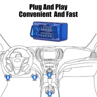 Escáner de diagnóstico de coche OBD2 Mini ELM327 Bluetooth V2.1 de alta calidad ELM 327 Bluetooth para Android para Protocolo OBDII 3 colores