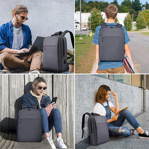 Sac à dos pour ordinateur portable personnalisé pour homme, violet, pour le travail, le bureau, l'université, les étudiants, avec port USB, antivol, pour l'école, les voyages, la randonnée - Product Image 4
