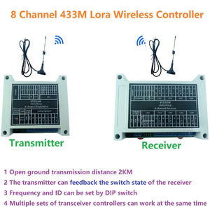 RTTXA08 RTRXB08 TB450 8CH 433M Lora 원격 스위치 컨트롤러 스마트 홈용 포인트 투 포인트 무선 <span class=keywords><strong>IO</strong></span> 릴레이 모듈 - Product Image 3