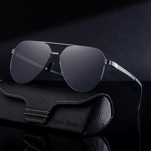 Gafas de sol de aviador Ks-3826 para hombre, montura negra, lentes de nailon, protección UV400, gafas de sol para exteriores, transmitancia clase 2 - Product Image 4