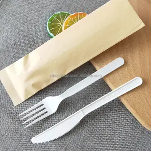 PLA нож вилка ложка одноразовая разлагаемая пластиковая посуда