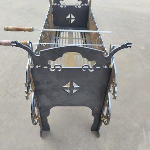 Chine <span class=keywords><strong>Dragon</strong></span> Style extérieur Portable pliant Grill Card-pliant <span class=keywords><strong>poêle</strong></span> pour Barbecue bois de chauffage et charbon de bois Camp fournitures de cuisine - Product Image 5