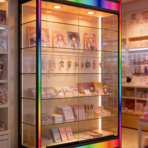 Vitrina de exhibición de <span class=keywords><strong>anime</strong></span> con cristal templado personalizado e iluminación LED de color para tiendas de vapeo - Product Image 4