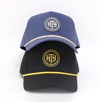 Últimos Modelos de Gorra de Béisbol Personalizada con Parche de Goma de 5 Paneles y Logotipo, Gorra de Golf Perforada con Corte Láser, Gorra Deportiva Impermeable al por Mayor