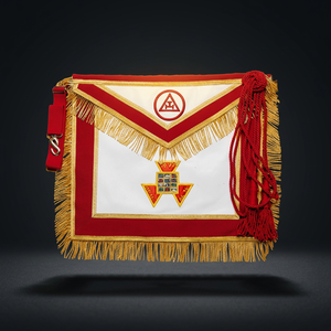 Senior Warden Master Mason Craft <b>Leather</b> <b>Apron</b> with Embroidery Magnet & Beads-Customized Classical Style Wholesale - Product Image 3