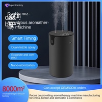 Diffuseur d'arômes en métal à double buse avec minuterie automatique, batterie intégrée, pour la maison, la chambre et la voiture, pulvérisateur d'huiles essentielles