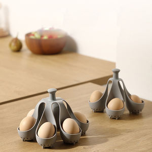Modern Eco-Friendly Kitchen Accessories Silicone <b>Egg</b> Holder & Poacher Cooking Mold for <b>Egg</b> Boiling and <b>Storage</b> - Product Image 3