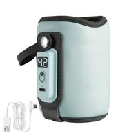 Calentador de Biberones Individual Ligero, PP, Impresión, Libre de BPA, T9, Calentador de Leche para Bebés, Portátil, Recargable por USB, para Alimentaciones al Aire Libre