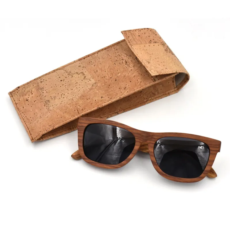 Kork Brillen etui Holz Brillen etui Holz Sonnenbrille Verpackung benutzer definierte Logo