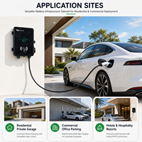 Chargeur EV domestique 7kW AC 32A avec fonction WiFi et contrôle par carte RFID, série Flex pour parking privé, OEM ODM