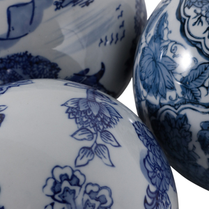 Orbe in Ceramica Stile Chinoiserie Classico, Elemento Decorativo per Casa, Bagno, Ufficio, Soggiorno, Esposizione su Scaffale - Product Image 6