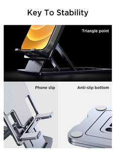 Soporte <span class=keywords><strong>para</strong></span> Teléfono LISEN 2026 Ultra Delgado, Soporte Ajustable en Altura <span class=keywords><strong>para</strong></span> Tablet, Soporte Plegable de Metal <span class=keywords><strong>para</strong></span> Smartphone, Accesorios <span class=keywords><strong>para</strong></span> Oficina y Viajes - Product Image 3