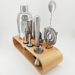 Kit de <span class=keywords><strong>barman</strong></span> <span class=keywords><strong>personnalisé</strong></span> CAMOL FACTORY, 10 pièces, <span class=keywords><strong>shaker</strong></span> à cocktails, ensemble de bar avec support en bambou élégant, <span class=keywords><strong>shaker</strong></span> à martini de luxe 750 ml - Product Image 5
