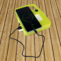 Luz solar para acampar con mango, lámpara portátil recargable, luz LED para acampar con Banco de energía, luces portátiles impermeables para exteriores
