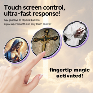 Placa de Identificación para Personal del Ministerio, Equipo de Adoración, Pantalla LED, Pin de Identificación para Pastor, AI Beambox, EBadge, Modelo Nano, Plástico ABS, 360x360 - Product Image 2