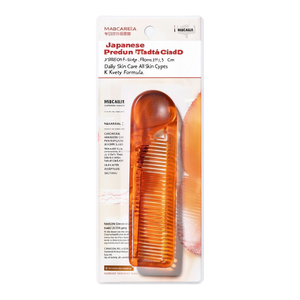 Peigne à queue pliable japonais de qualité supérieure, 11,3 cm, finition huile de miel, pour les soins quotidiens de la peau, tous types de peau, formule K Beauty - Product Image 2