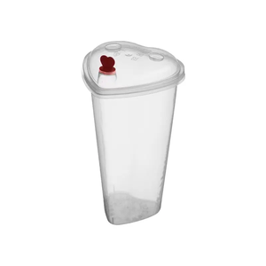 16 أونصة 22 أونصة كوب بوبا على شكل قلب حقن بلاستيك PP لمرة واحدة بوبا للعصير شاي الحليب - Product Image 6