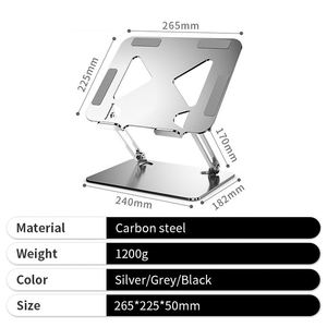 Custom <b>Tablet</b> Steel PC <b>Stand</b> Adjustable Metal Notebook Computer Foldable Portable Laptop <b>Stand</b> for Desk - Product Image 3