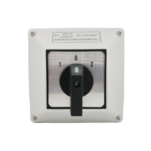 Commutateur universel rotatif à came 63A 690V PC, 2 pôles, monophasé, montage sur rail DIN, boîtier extérieur étanche, 17kA - Product Image 1