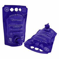 Pochette Doypack en aluminium de haute qualité avec robinet Vitop et valve thermoscellable, impression hélio personnalisable pour l'emballage de vin, jus et boissons