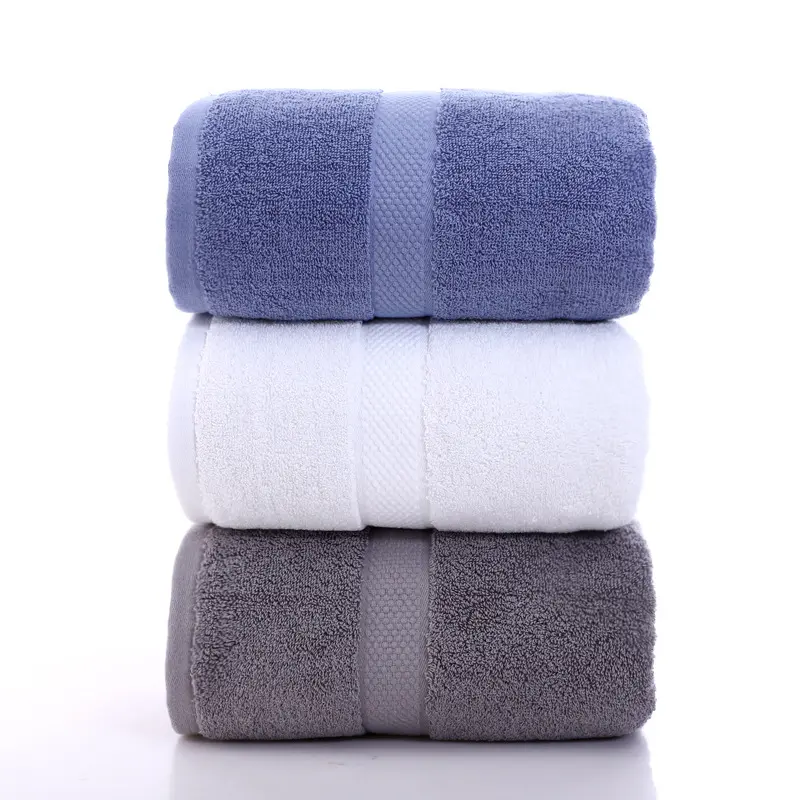 Ultra Soft and Highly Absorbent Bath towel Custom Logo Hotel Towel Dobby White Luxury Towels Wholesale