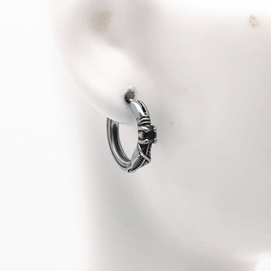 Boucles d'oreilles à clip Yunnique au design plume, en acier titane, clous géométriques pour hommes et femmes, bijoux en acier inoxydable 316 avec sertissage griffe GZYE-1317 - Product Image 4