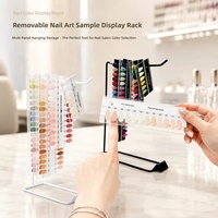 Présentoir Minimaliste Magnétique pour Nuancier de Couleurs de Vernis à Ongles, Support de Table pour Carte de Couleurs de Gel