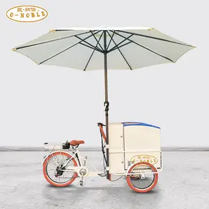 O-NOBLE New Design Electric Ice Cream Bike With battery freezer