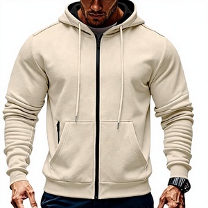 Traje Deportivo Casual Personalizado para Hombre, Otoño-Invierno, Transpirable, Impermeable, con Cremallera, Manga Larga, Capucha, Color Sólido, Forro Polar, Diseño 2 en 1 - Product Image 3