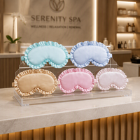 Masques de sommeil en satin et dentelle, nouveau design, mignons, de bonne qualité, masque pour les yeux personnalisé, bloque la lumière