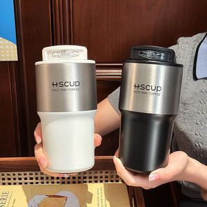 Tazza Termica Portatile in Acciaio Inox 316 con Doppio Coperchio per Regali Fieristici e <span class=keywords><strong>Bar</strong></span> del Caffè - Product Image 2
