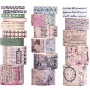 Juego de Cintas Adhesivas Decorativas Vintage, Cintas Washi Retro para Manualidades, Scrapbooking, DIY, Envoltura de Regalos - Product Image 1