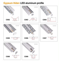 Profilé LED encastré en aluminium fin avec diffuseur pour l'installation de bande LED dans les armoires, les murs et les plafonds