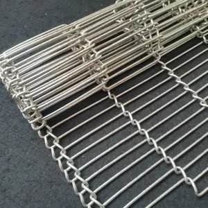 Food Grade Stainless Steel Mesh Conveyor Belt Ladder Mesh Conveyor Belt