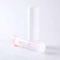 Flacon pulvérisateur sans air à pompe en plastique givré cosmétique remplaçable de 30ml 50ml 100ml