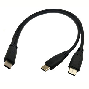 2 in 1 <b>USB</b> C <b>Cable</b> <b>USB</b> Type C to Dual <b>USB</b> Type C Splitter Y Assembly <b>Cable</b> - Product Image 3