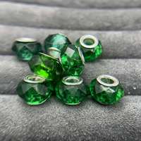 Usine coloré Bubblegum 14mm à facettes en plastique acrylique Rondelle perles 5mm grand trou perles en vrac pour la fabrication de bijoux en gros