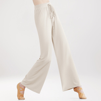 Costume de danse pour femmes, pantalon large en soie glacée et ajusté, combinaison de danse classique chinoise, effet fluide